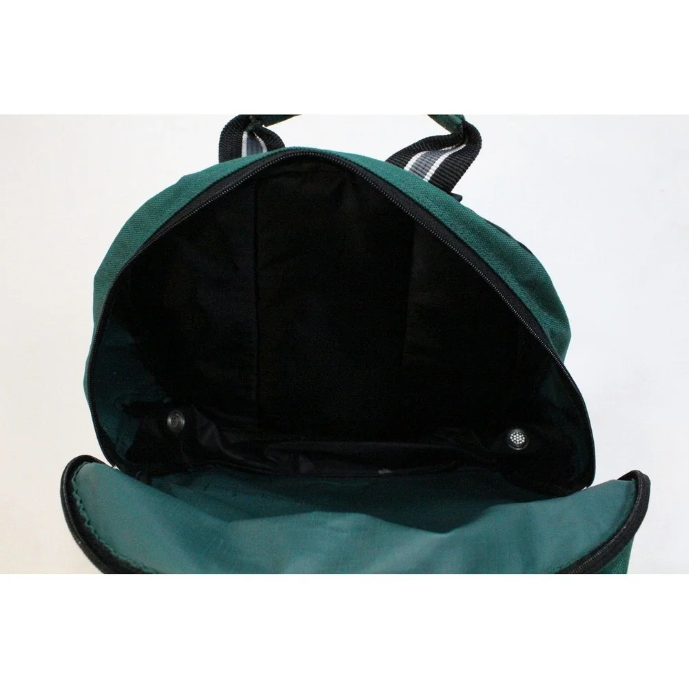 Vintage BUM Equipment XXL Backpack Forest Green Black Embroidered School Bag